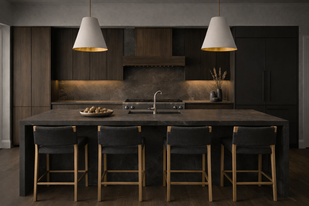 Waterfront high-rise kitchen in Tampa featuring elevated finishes